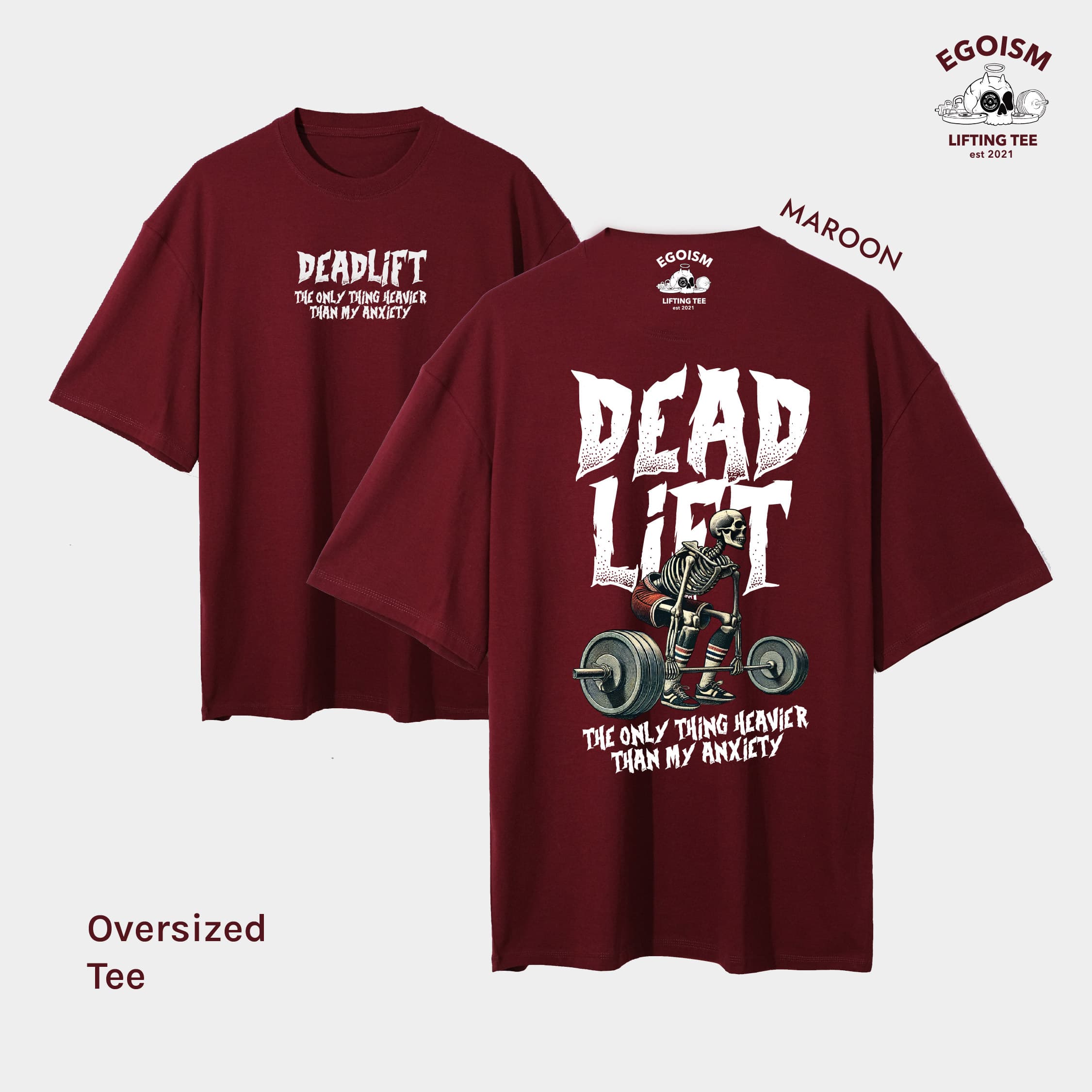 Deadlift anxiety tshirt 44