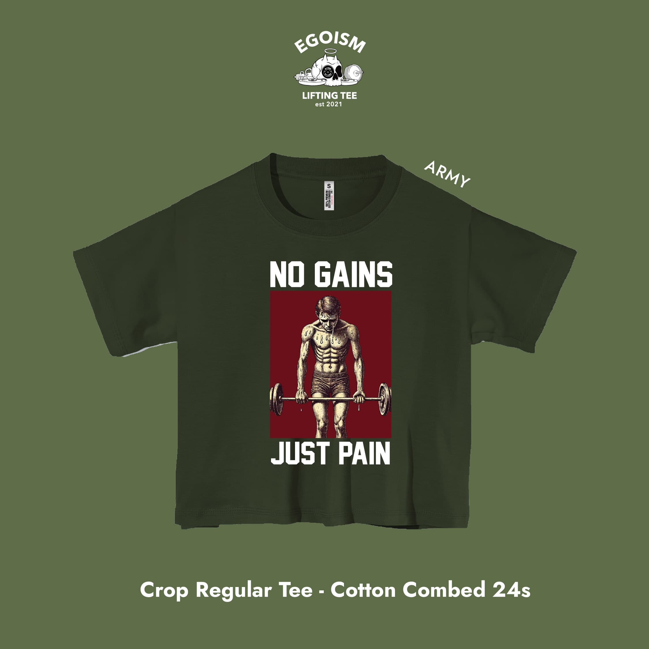 no gains tshirt 9