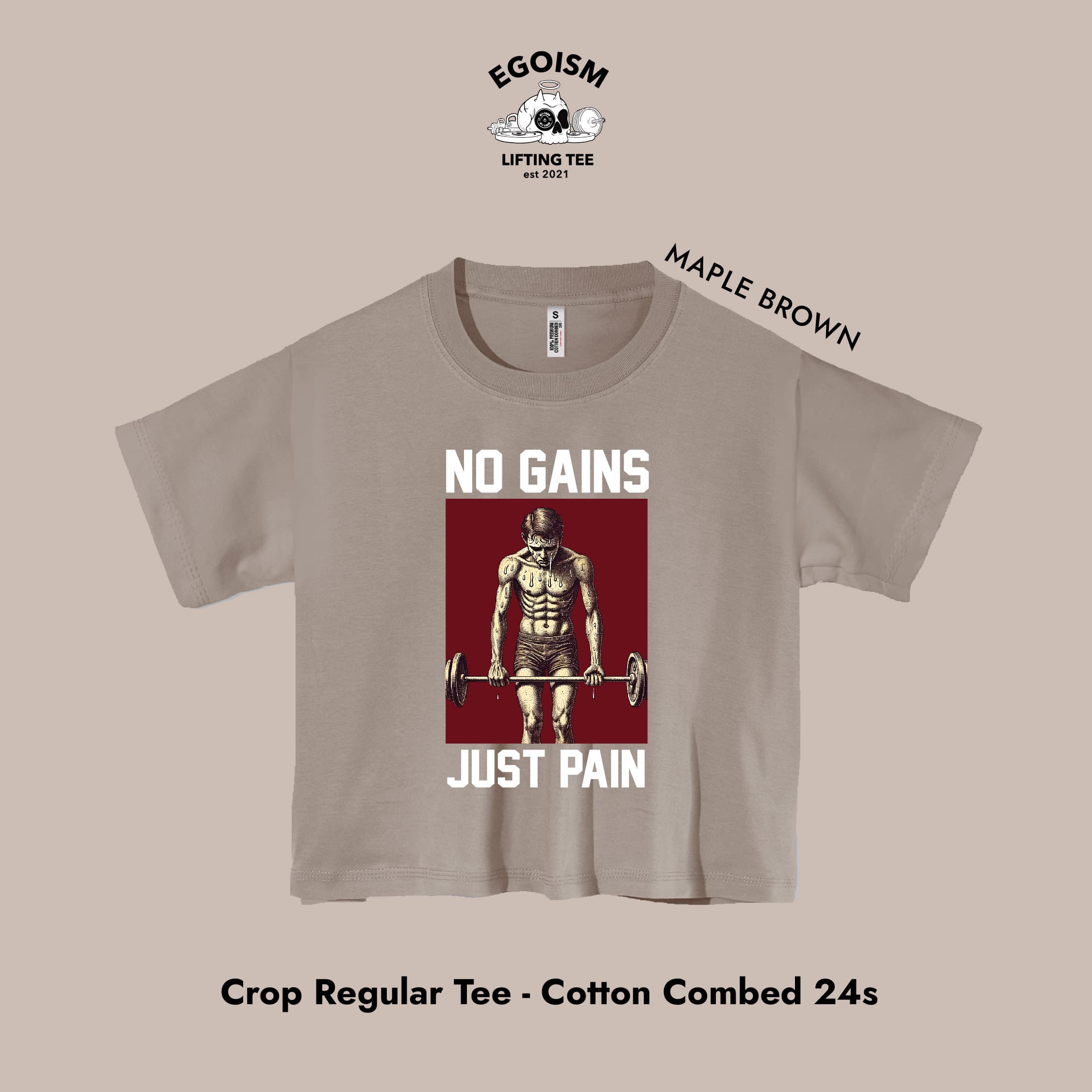 no gains tshirt 17