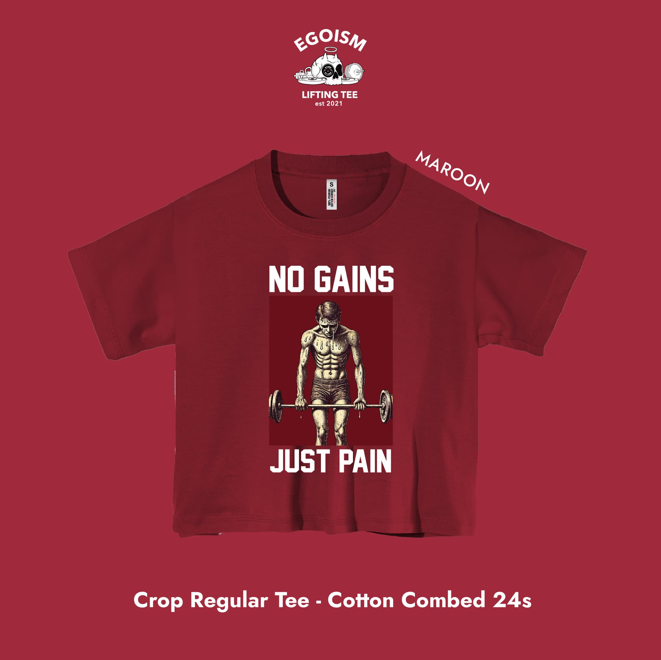no gains tshirt 20