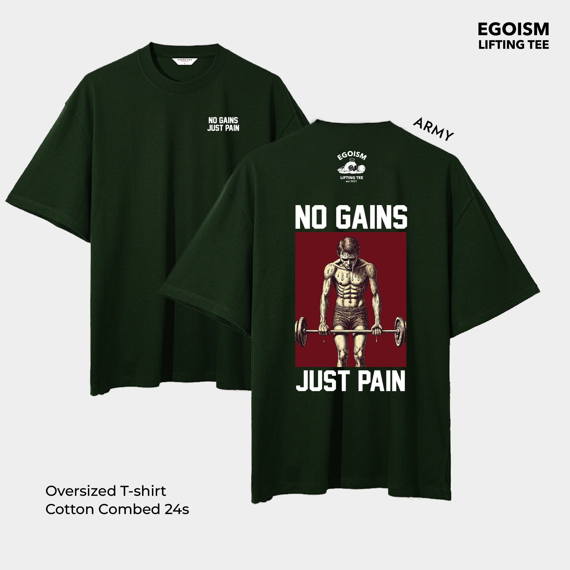 no gains tshirt 23