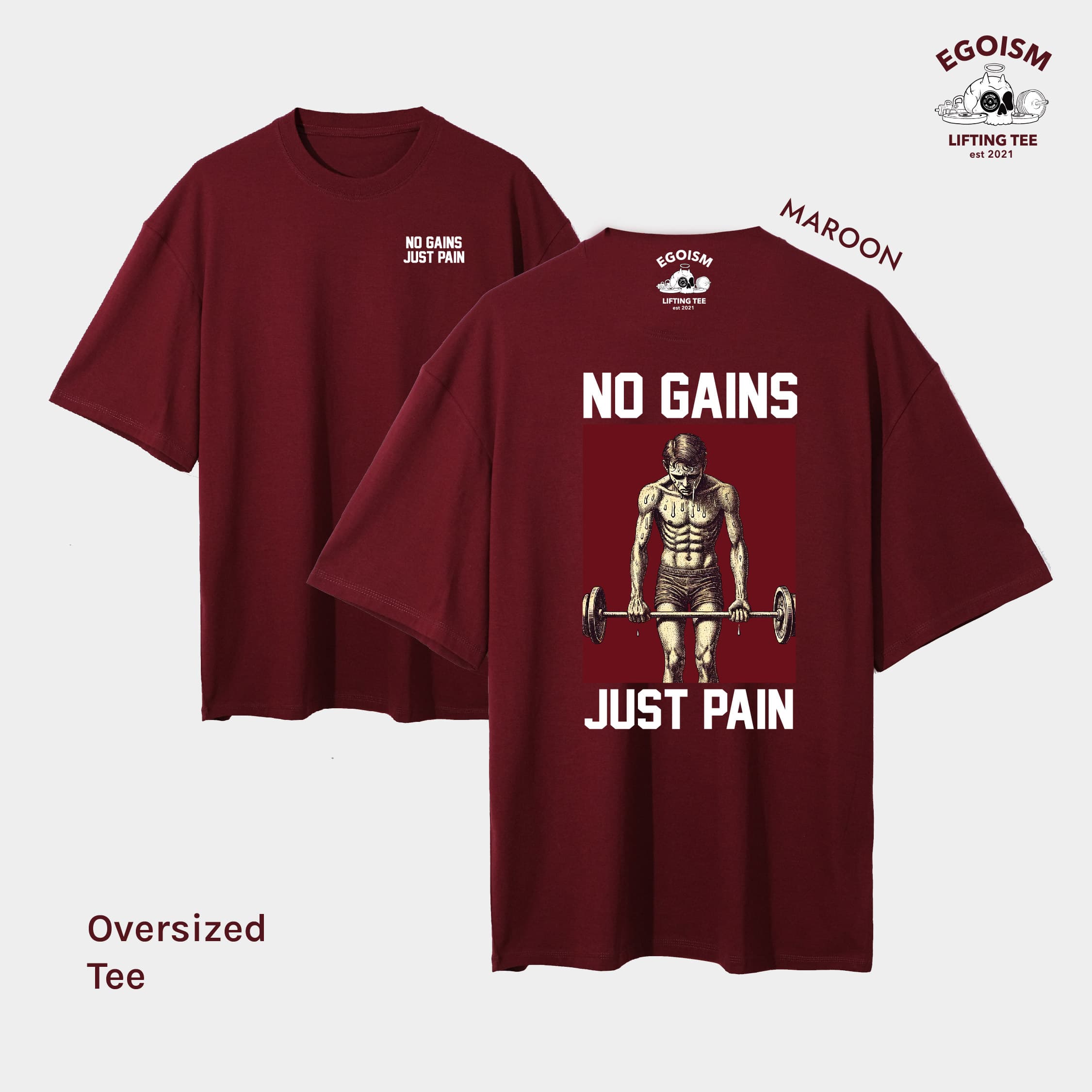 no gains tshirt 33