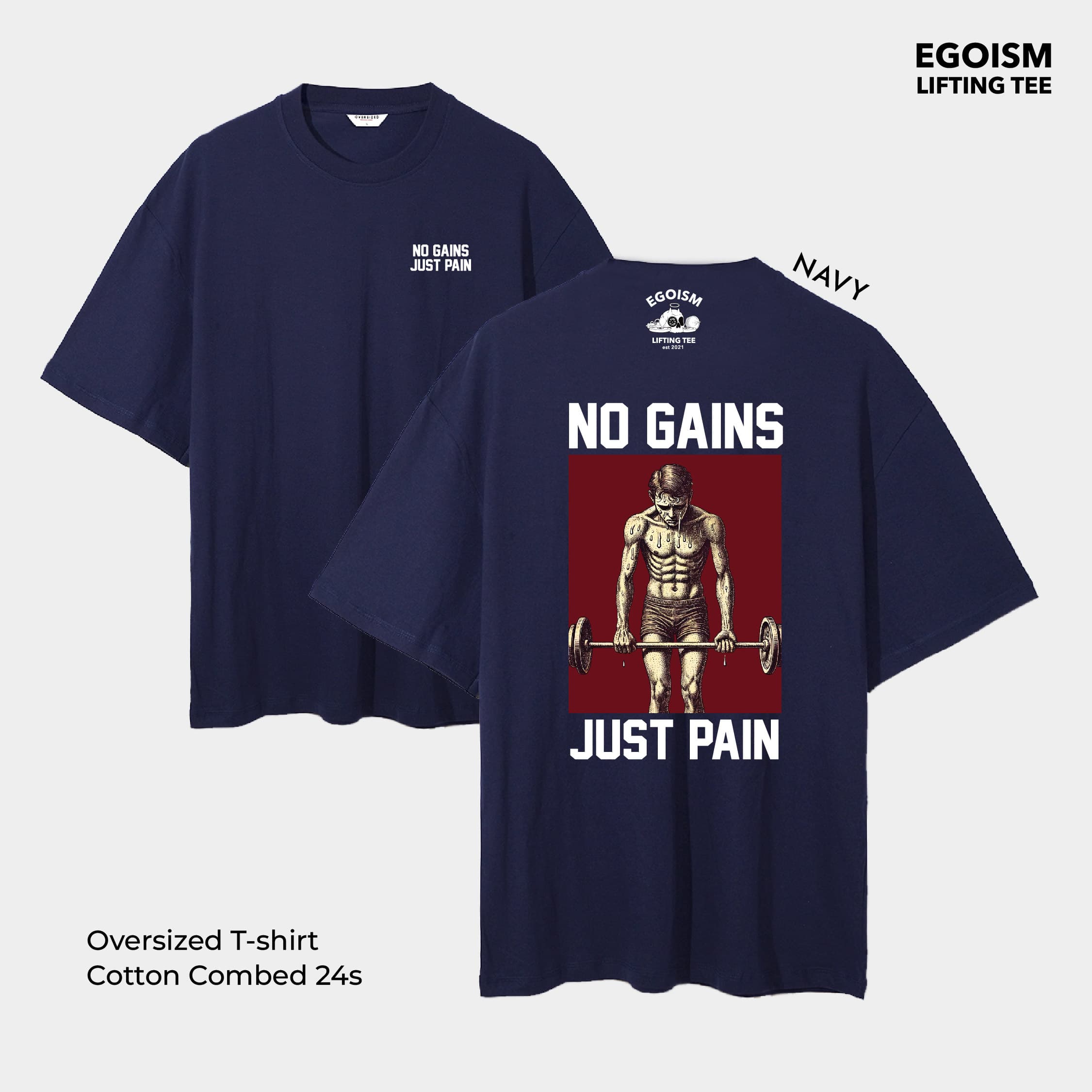 no gains tshirt 34