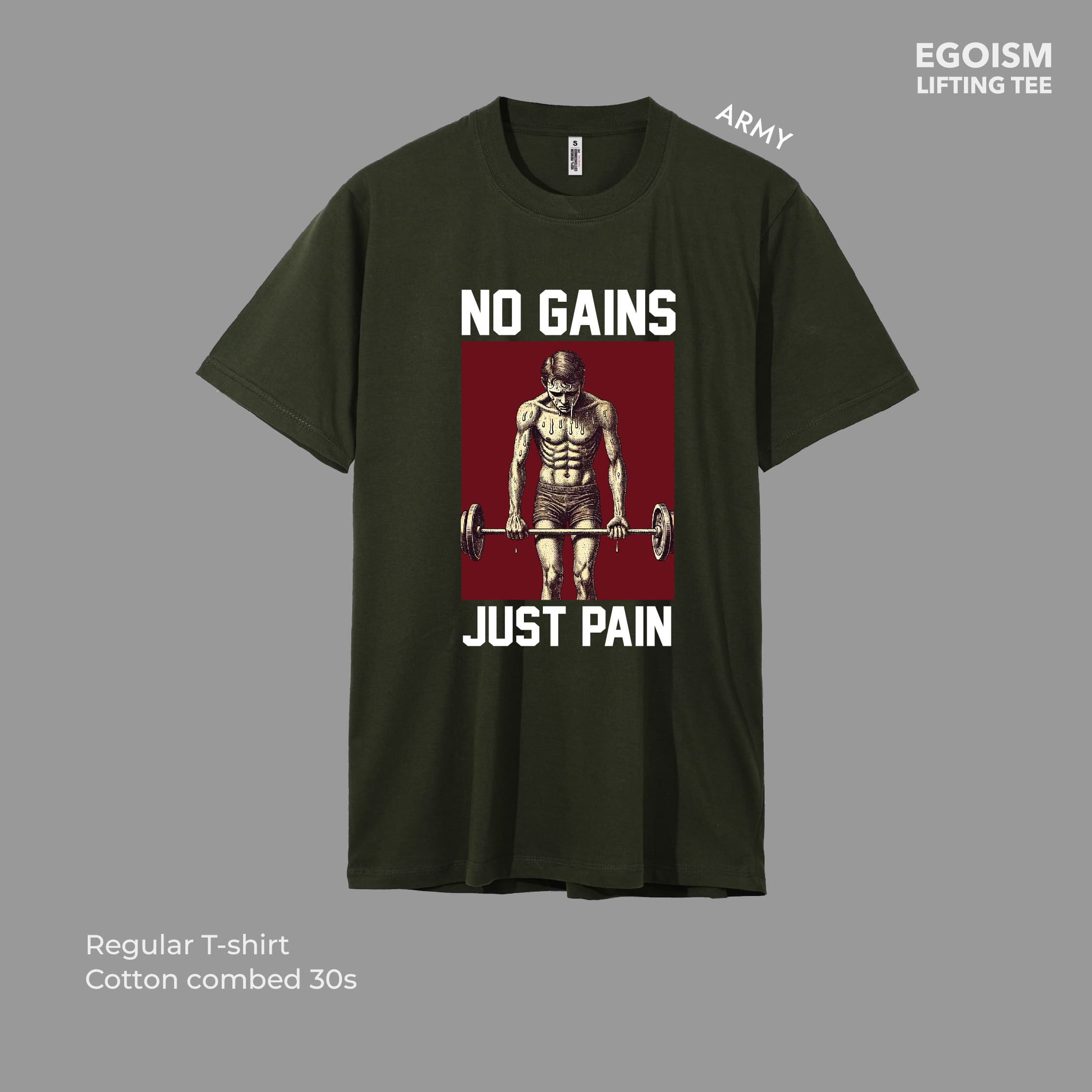 no gains tshirt 37