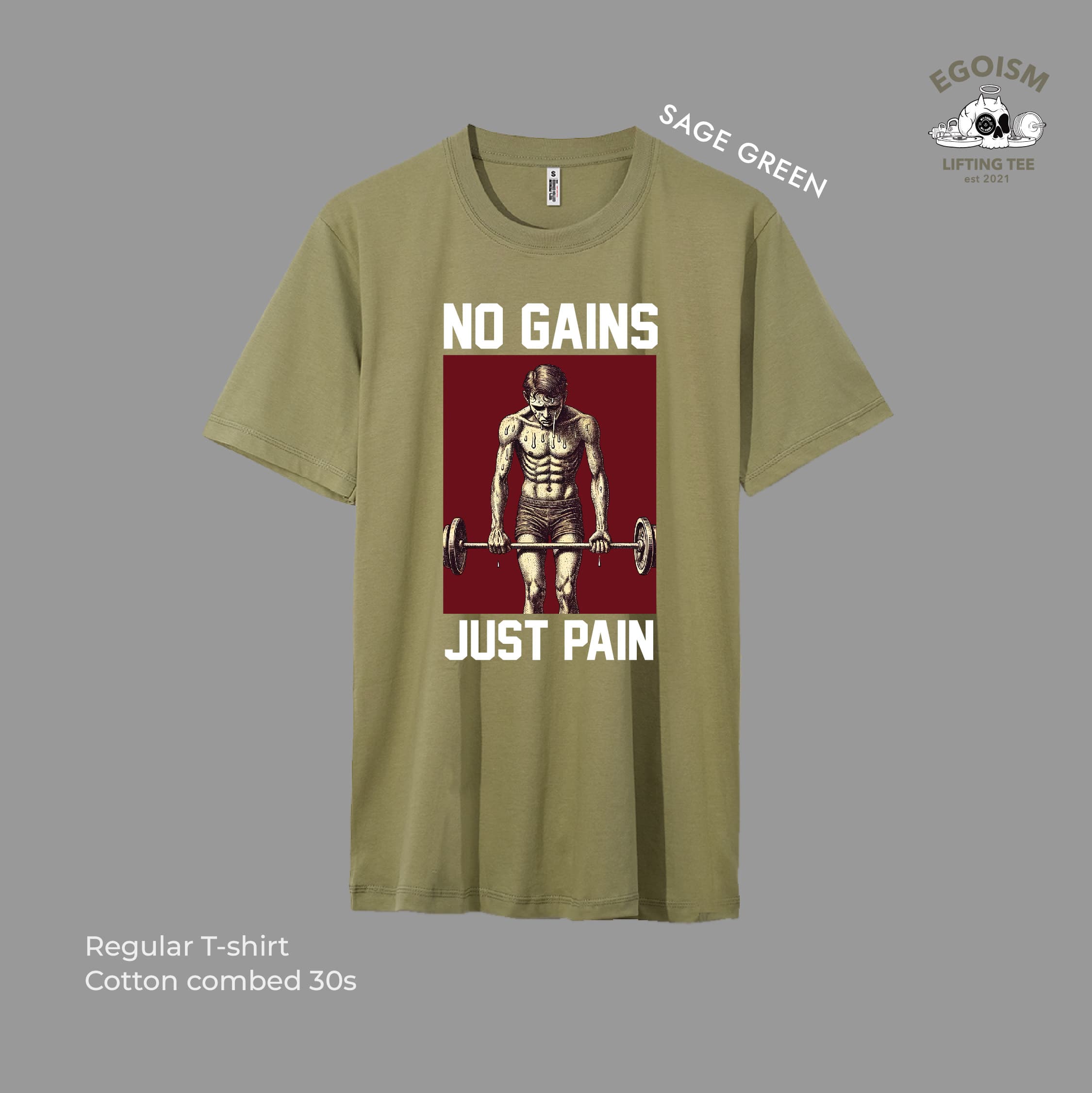 no gains tshirt 44