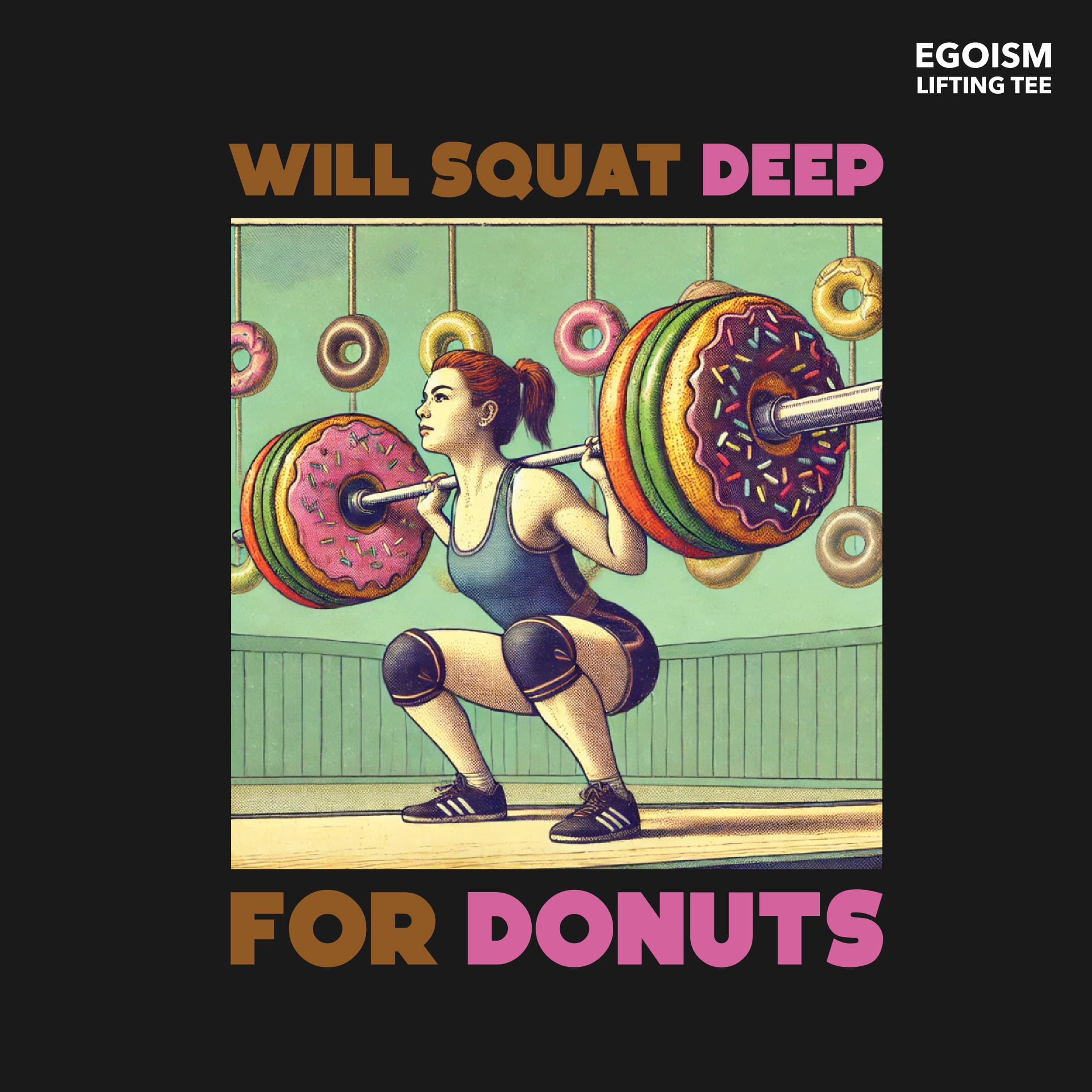 squat for donut tshirt 46