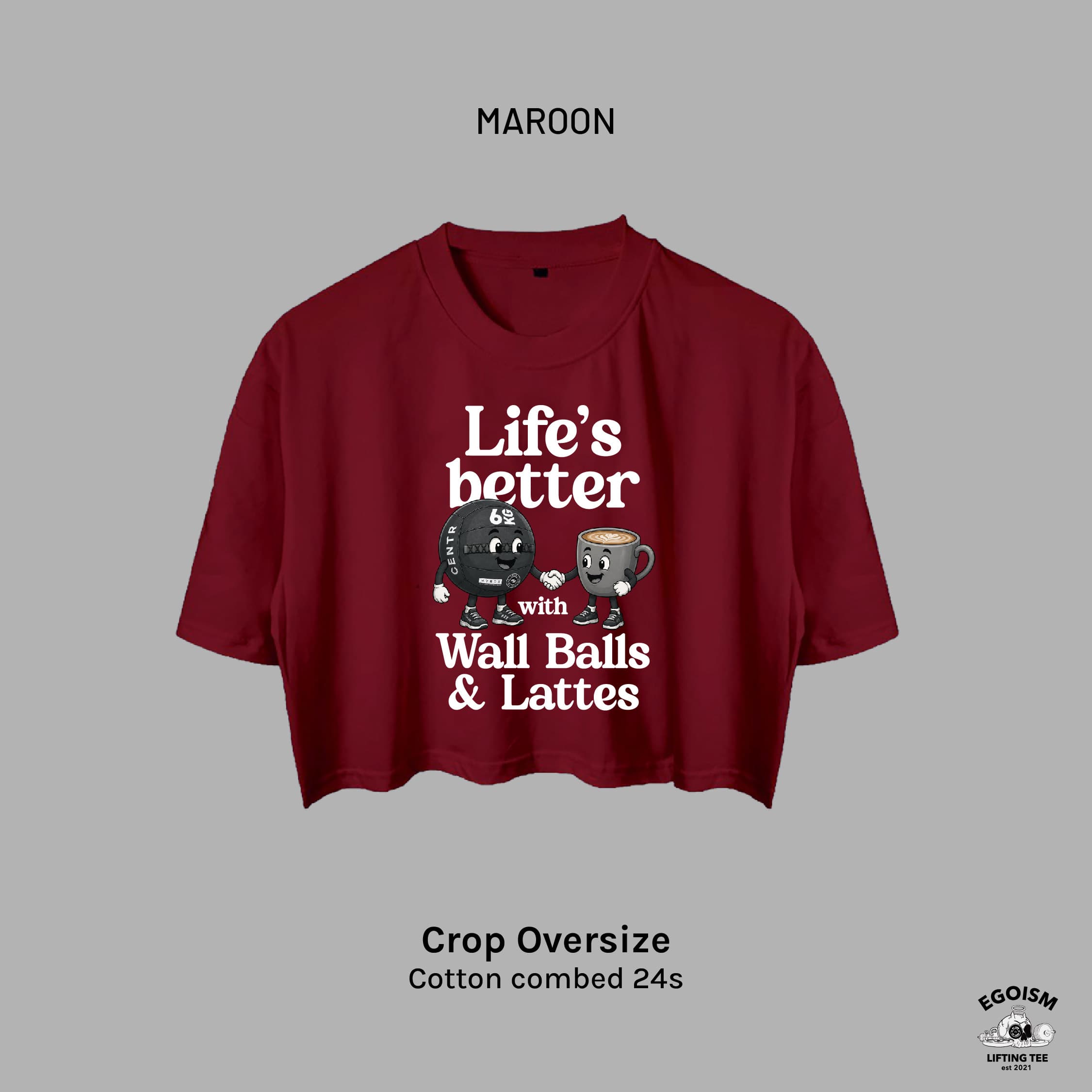 WALLBALLS & LATTE - CROP OVERSIZE alternate