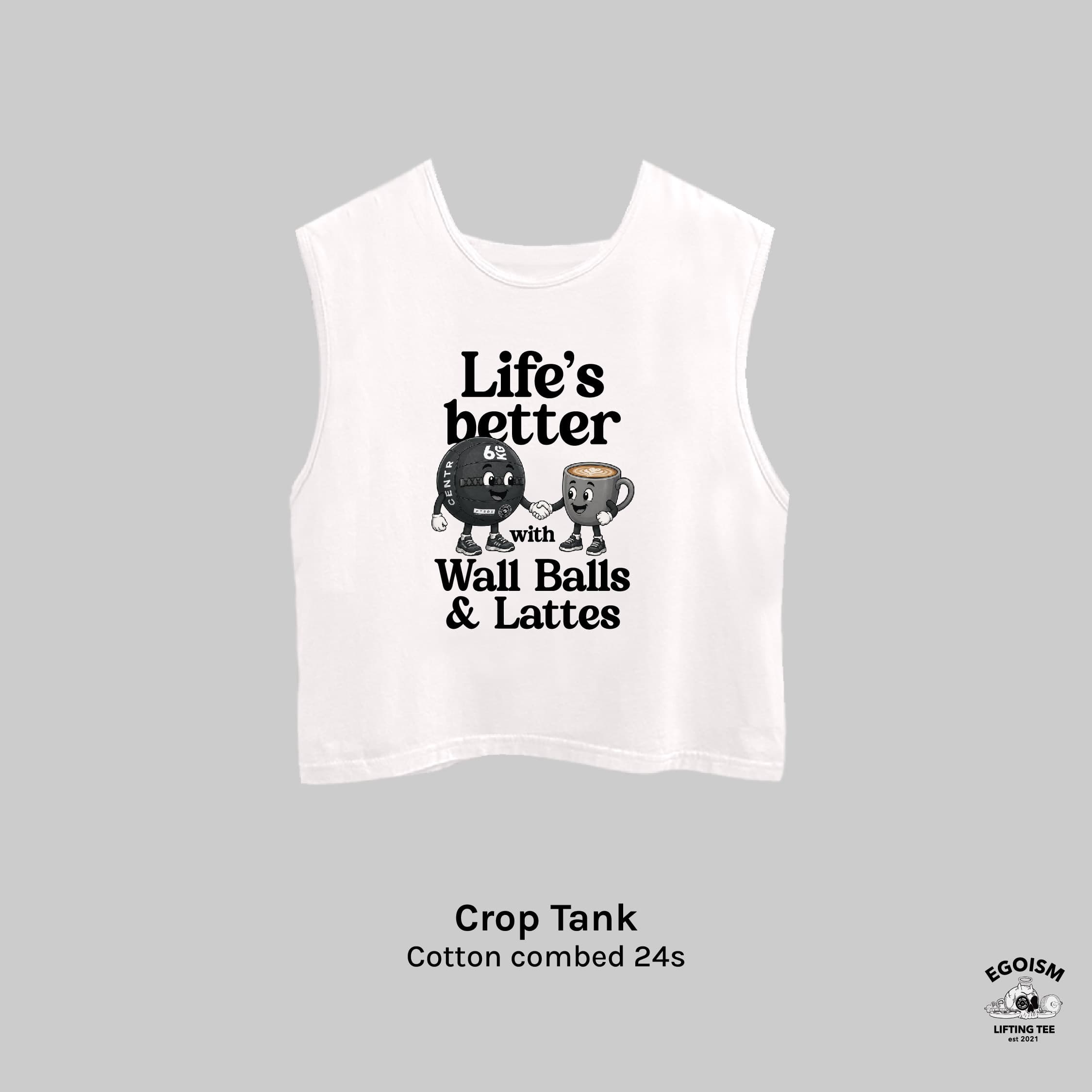 WALLBALLS & LATTE - CROP REGULAR FIT alternate