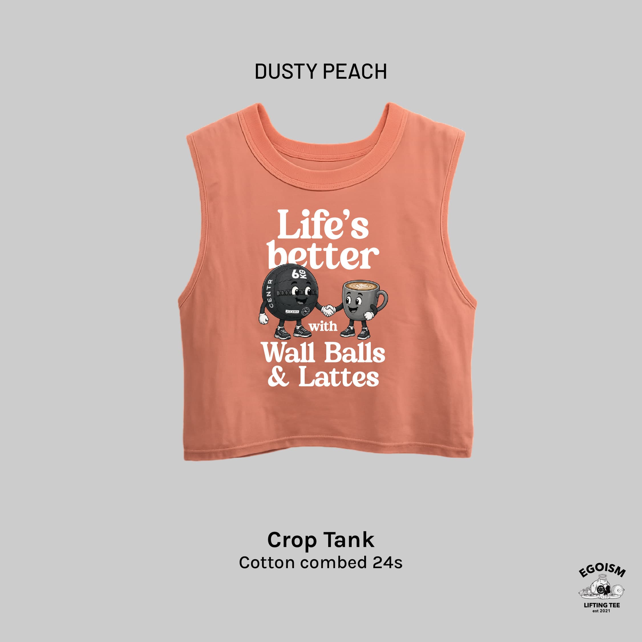 WALLBALLS & LATTE - CROP REGULAR FIT 2