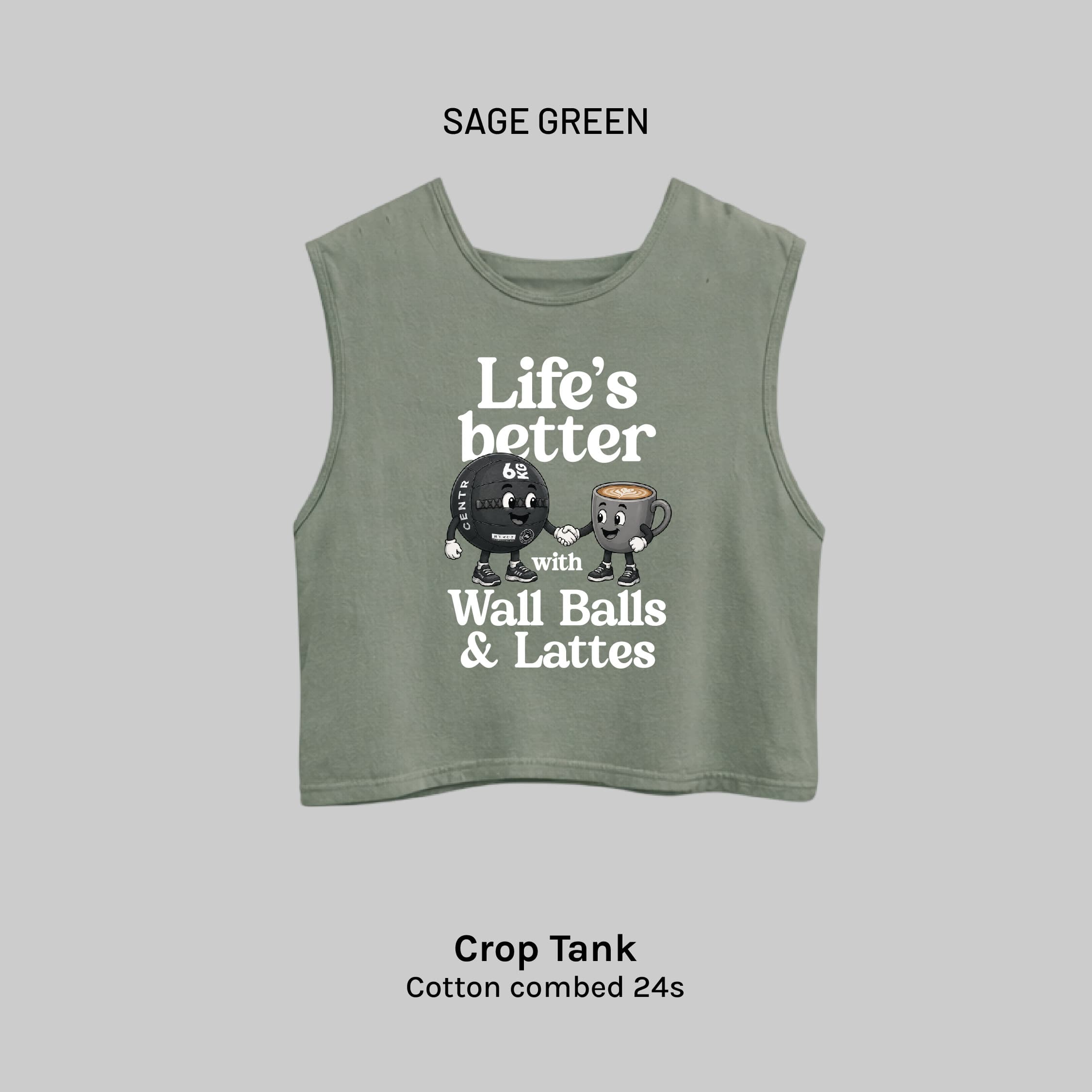 WALLBALLS & LATTE - CROP REGULAR FIT 3