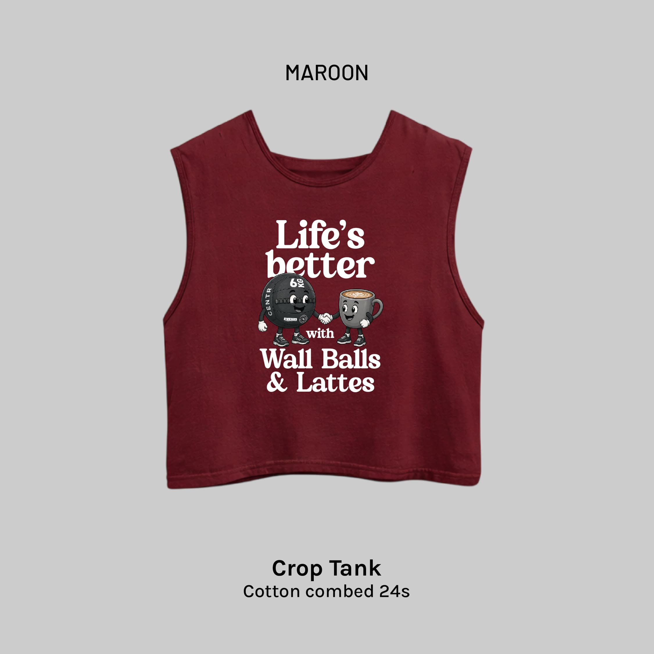 WALLBALLS & LATTE - CROP REGULAR FIT 4