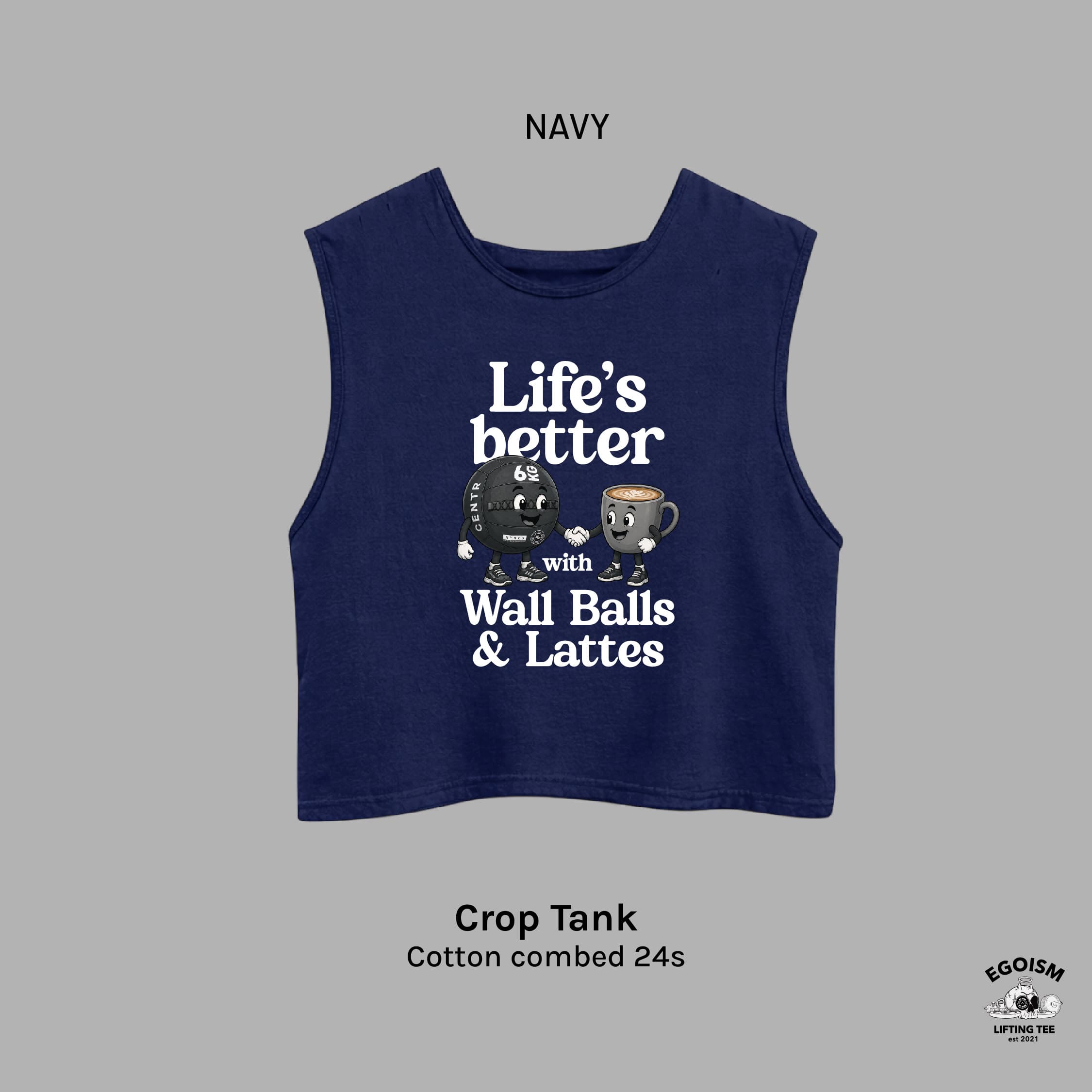 WALLBALLS & LATTE - CROP REGULAR FIT 5