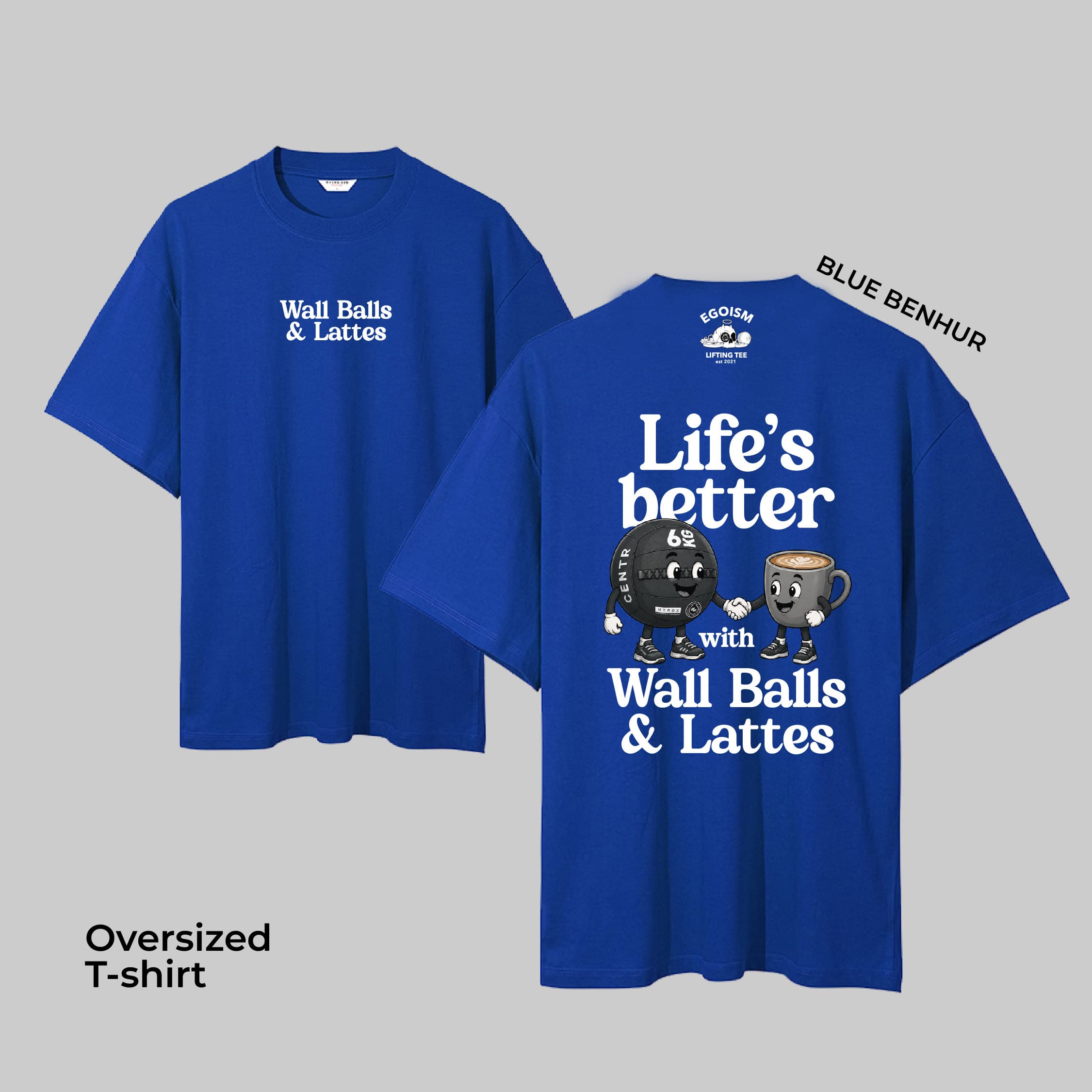 WALLBALLS & LATTE - OVERSIZED TSHIRT alternate