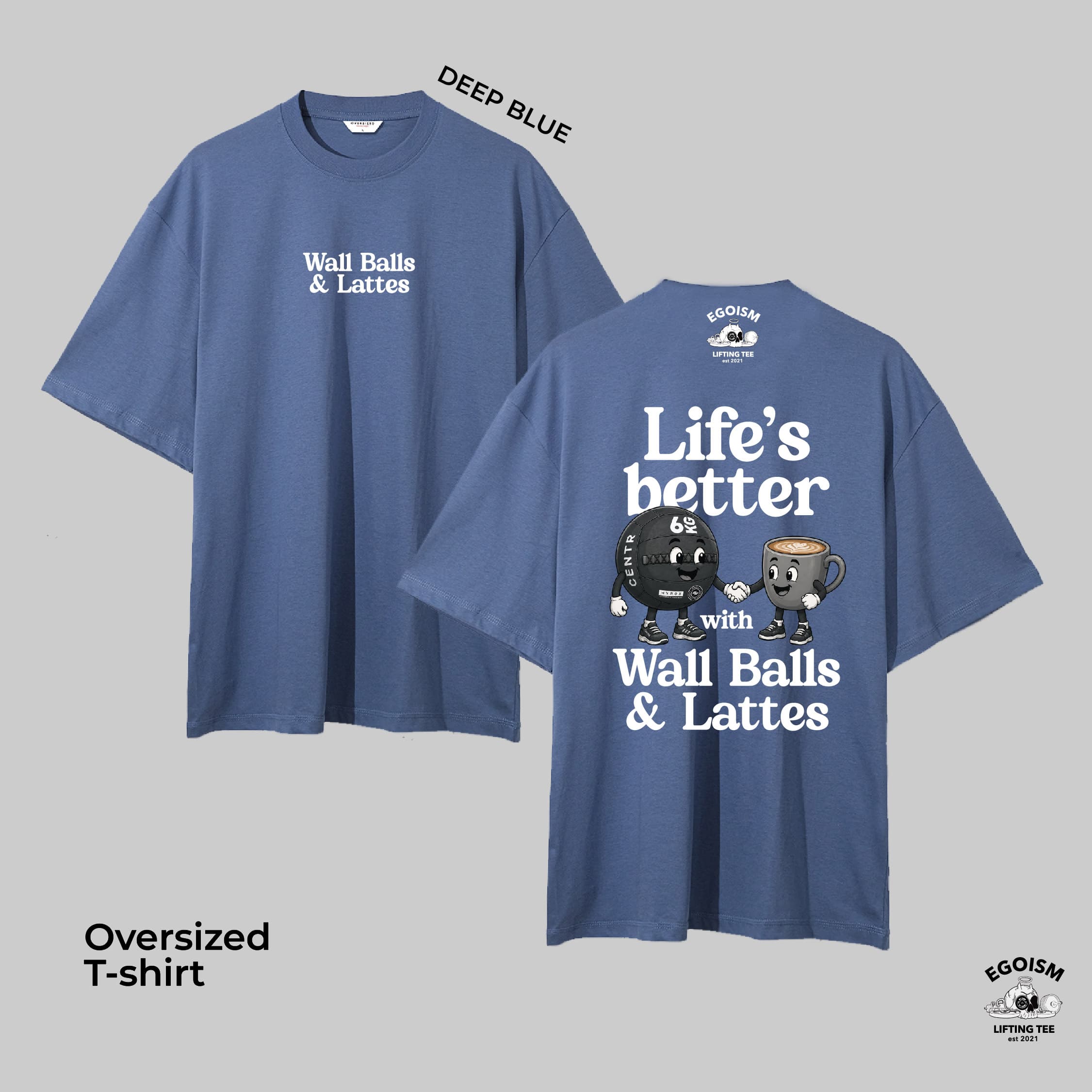 WALLBALLS & LATTE - OVERSIZED TSHIRT 3