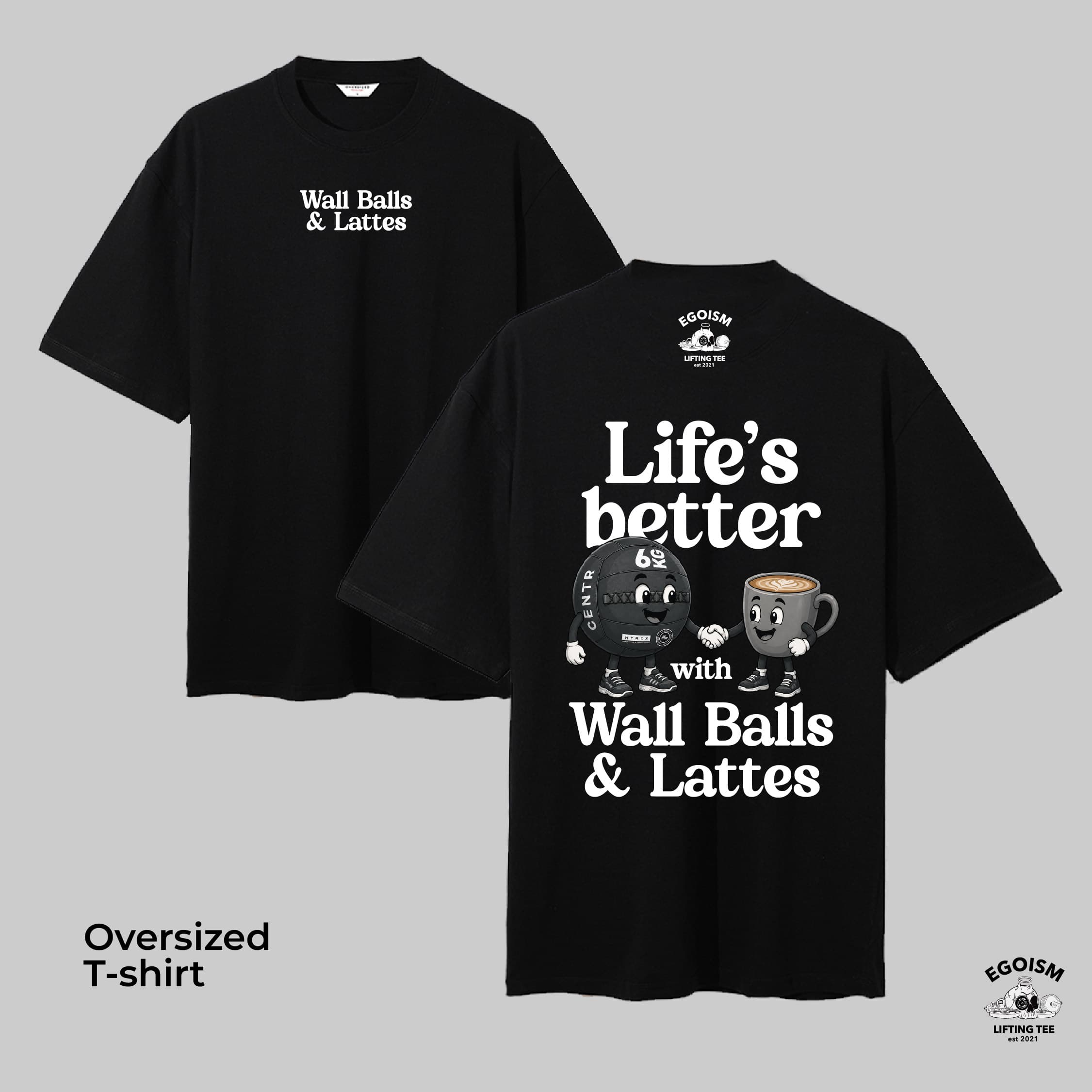 WALLBALLS & LATTE - OVERSIZED TSHIRT 7