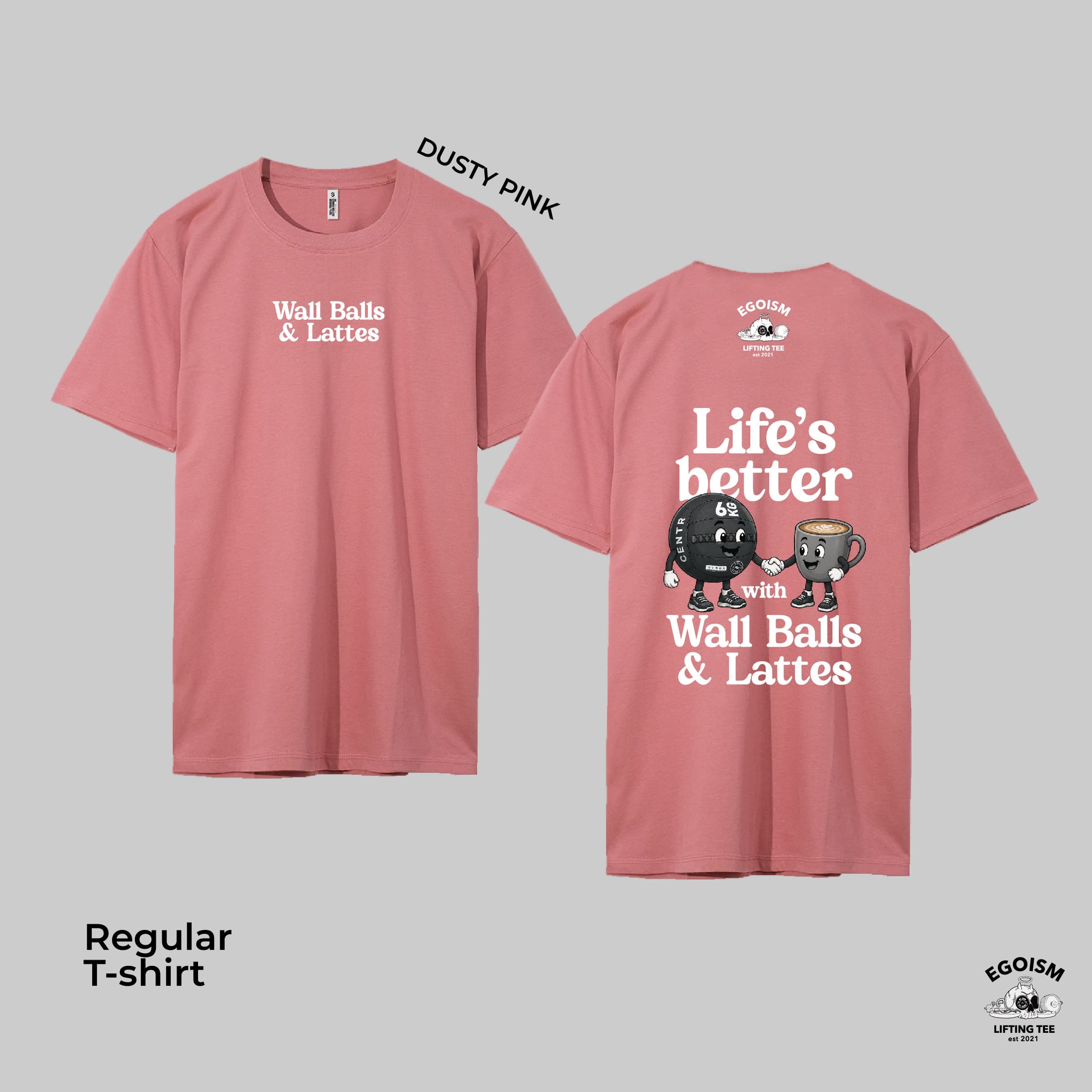 WALLBALLS & LATTE - REGULAR TSHIRT 2