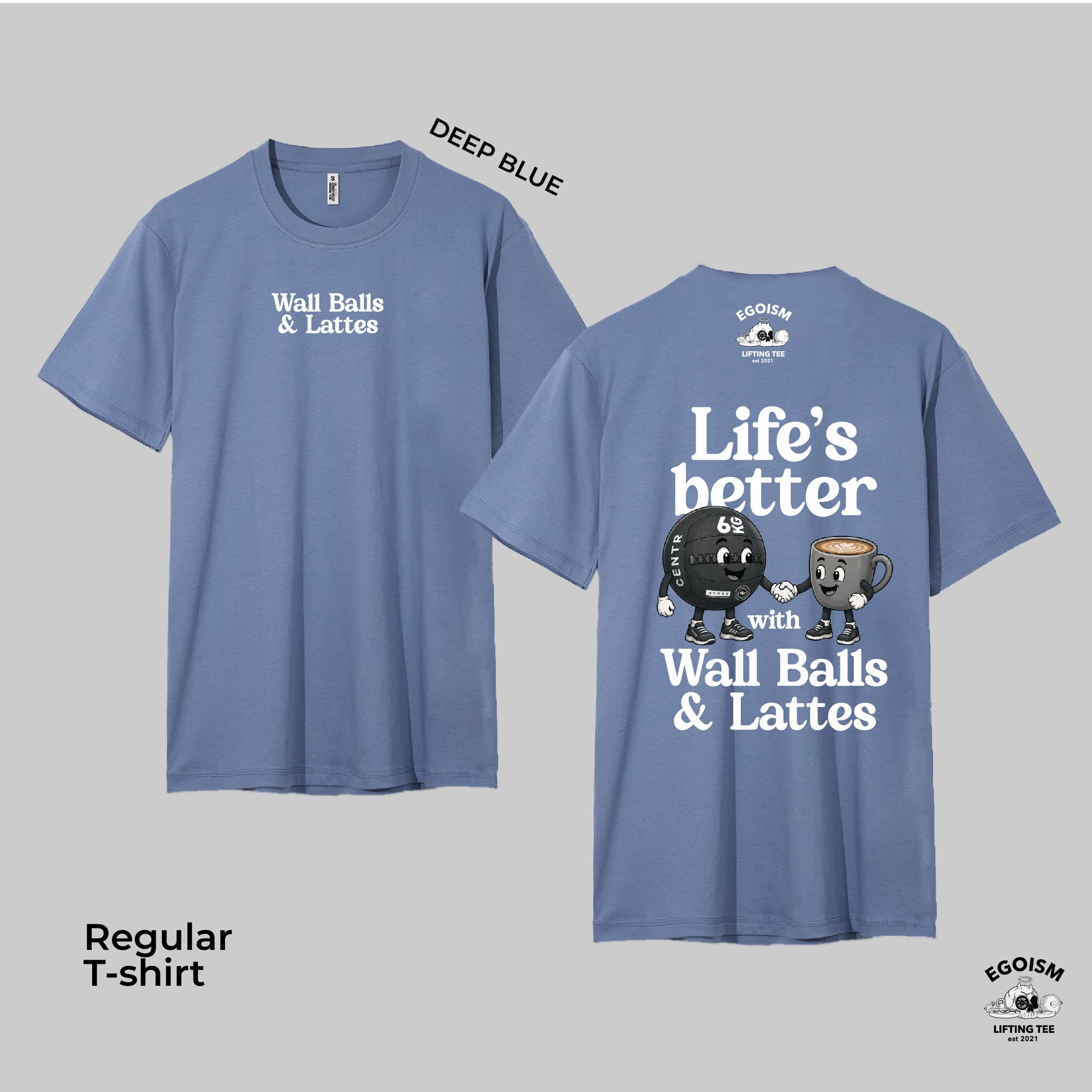 WALLBALLS & LATTE - REGULAR TSHIRT 3