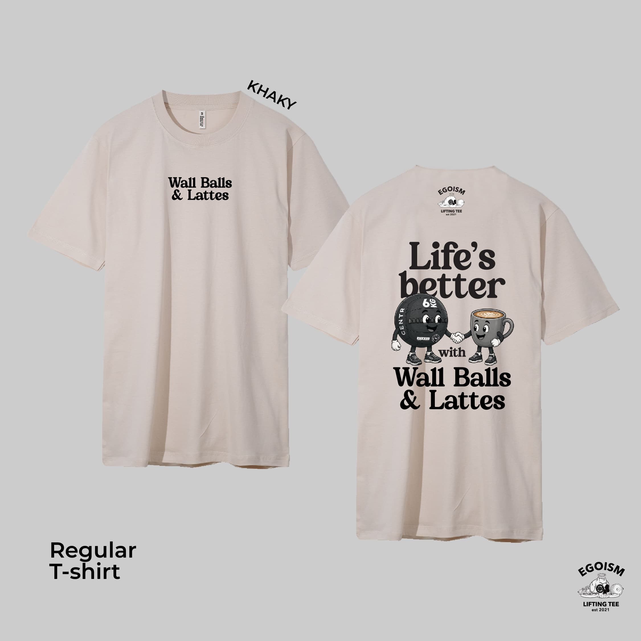 WALLBALLS & LATTE - REGULAR TSHIRT 4