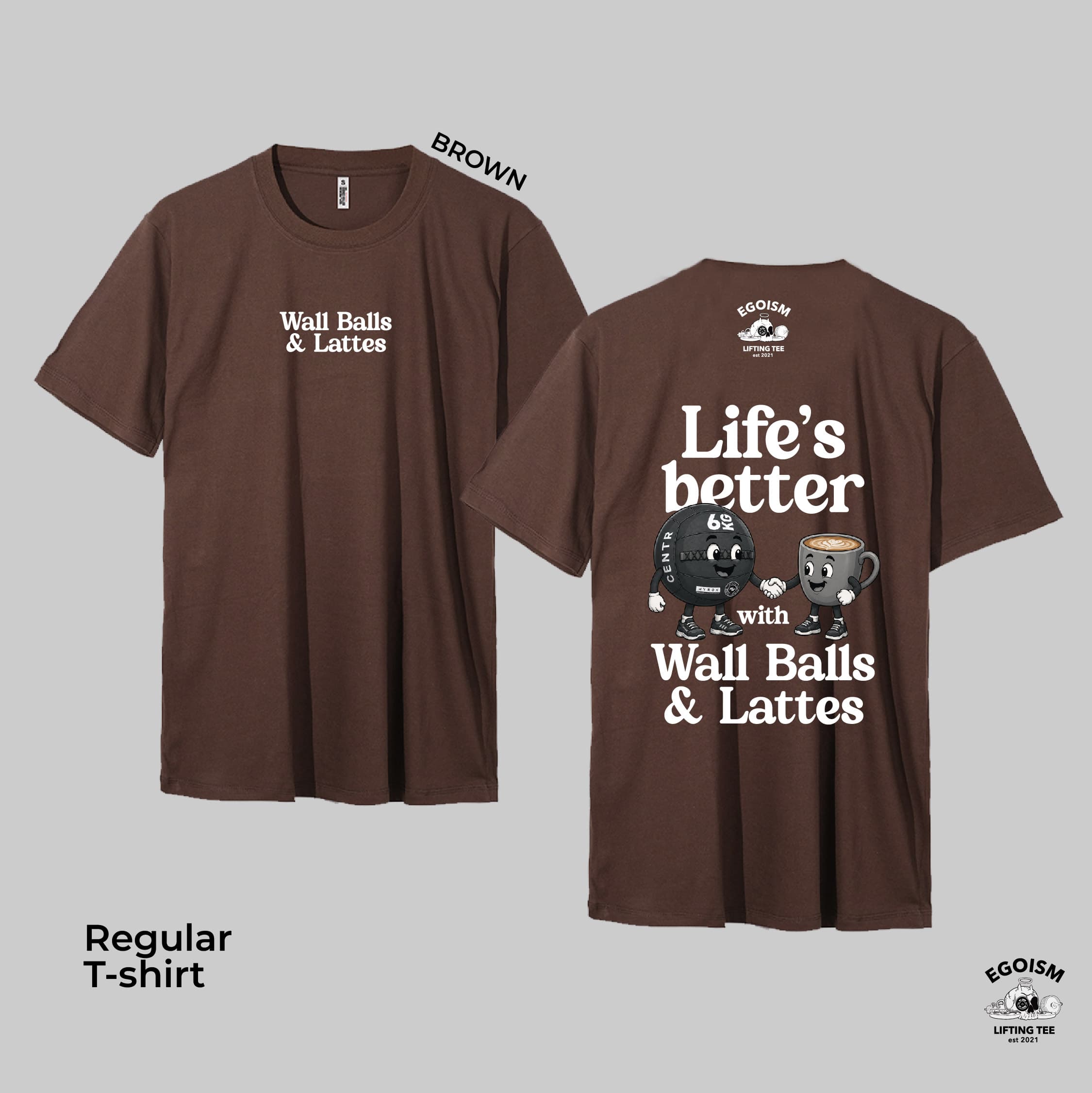 WALLBALLS & LATTE - REGULAR TSHIRT 5